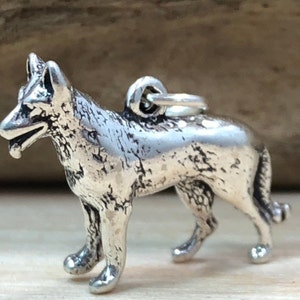 German Shepherd Charm, German Shepherd Pendant, German Shepherd Lover, Dog Lover, Sterling Silver Charm, Sterling Silver Pendant