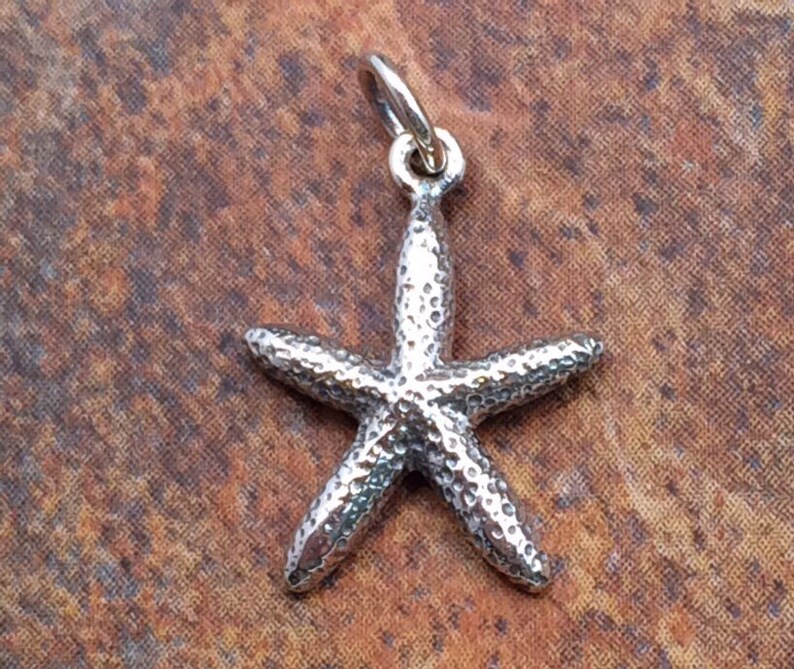Sterling Silver Charm Starfish Pendant PS01102 Ocean Charm Sea Star Charm Beach Charm Starfish Charm Beach Wedding Charm
