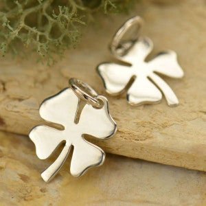 Four Leaf Clover Charm, Sterling Silver Four Leaf Clover, Four Leaf Clover Pendant, Sterling Silver Pendant, Sterling Silver Charm, PS0172