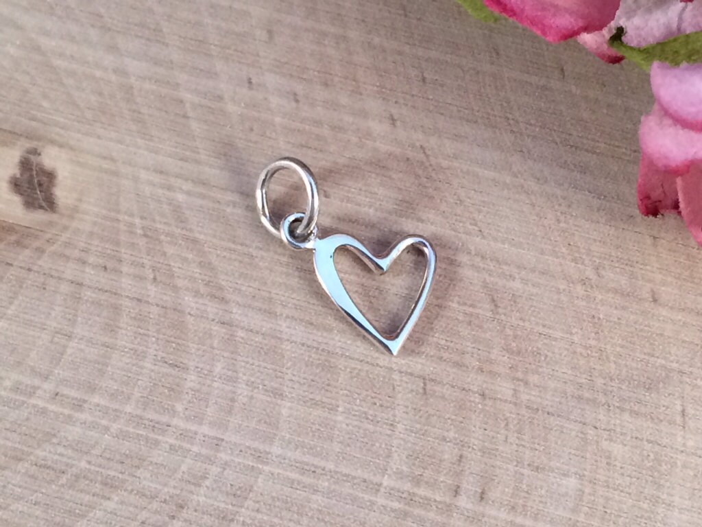 Large Open Heart with Charm Clip main image 1