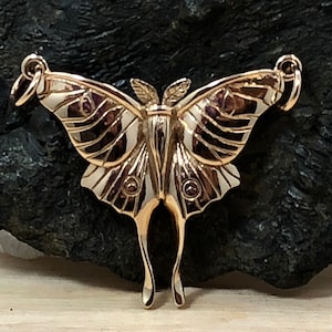 Bronze Luna Moth Pendant, Moth Charm, Luna Moth Charm, Butterfly Charm, Bronze Luna Moth Pendant, Bronze Charms