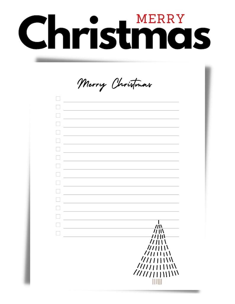 Merry Christmas Notes Printable