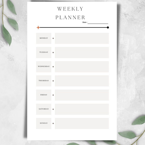 PRINTABLE WEEKLY Planner Template, Lux, Luxury fashion Planner Inserts, Instant Download, Pdf, Instant download