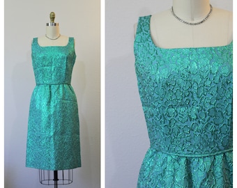 Vintage 60/'s Alice of California Patchwork Caftan Maxi Dress Pony unicorn barkcloth hawaiian modern small medium US 4 6