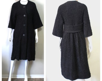 Jaren '60 Mohair Sweater Jas / Vintage jaren 1960 Mohair Jas S. Eisenberg Californië // xs US 0 2 4 6 xs/klein