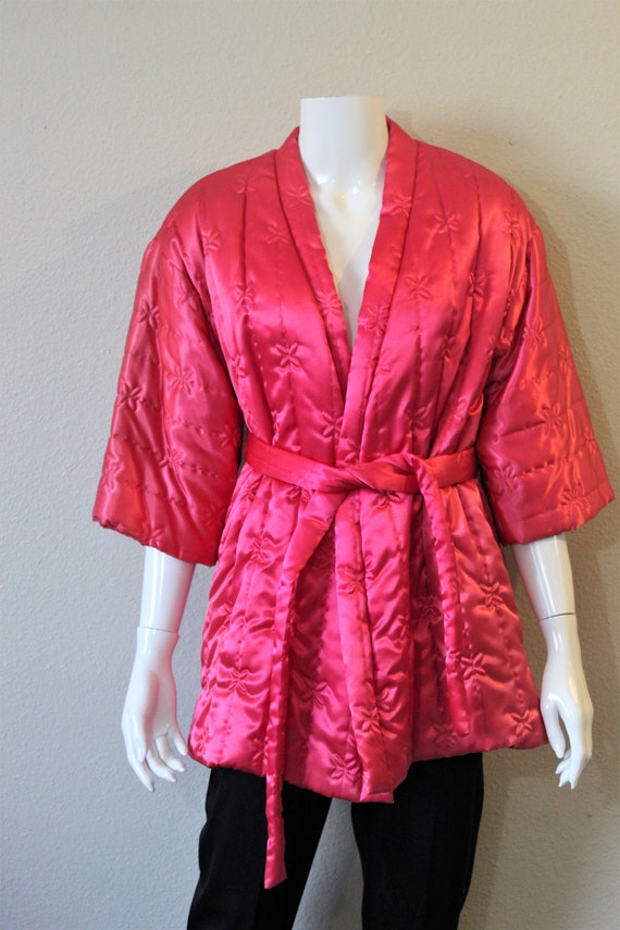 Vintage 50s 60s Rhapsody Hot pink Black Hollywood… - image 4