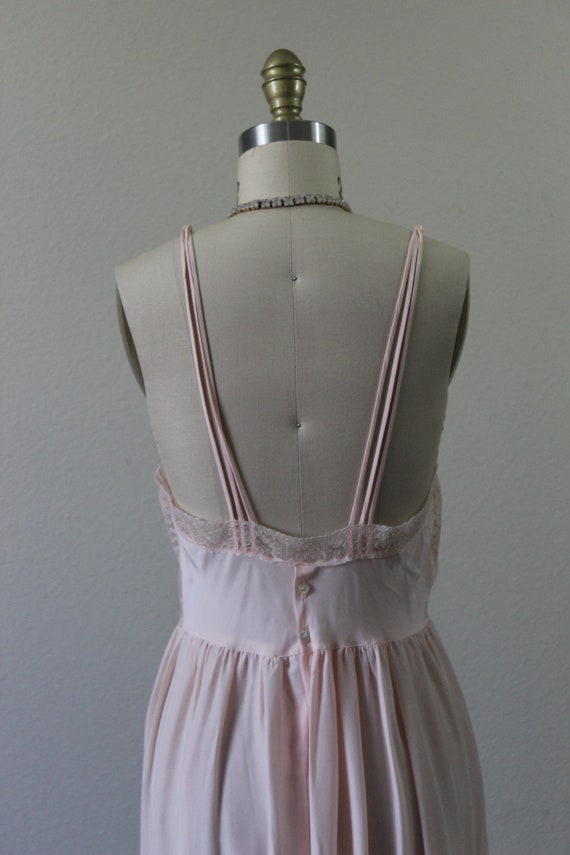 Vintage 1940s 40s TEXTRON 14  Pink rayon silk Nig… - image 9