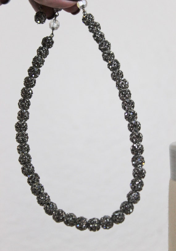 Vintage 50s 60s Rhinestone Roundels bead Necklace… - image 6