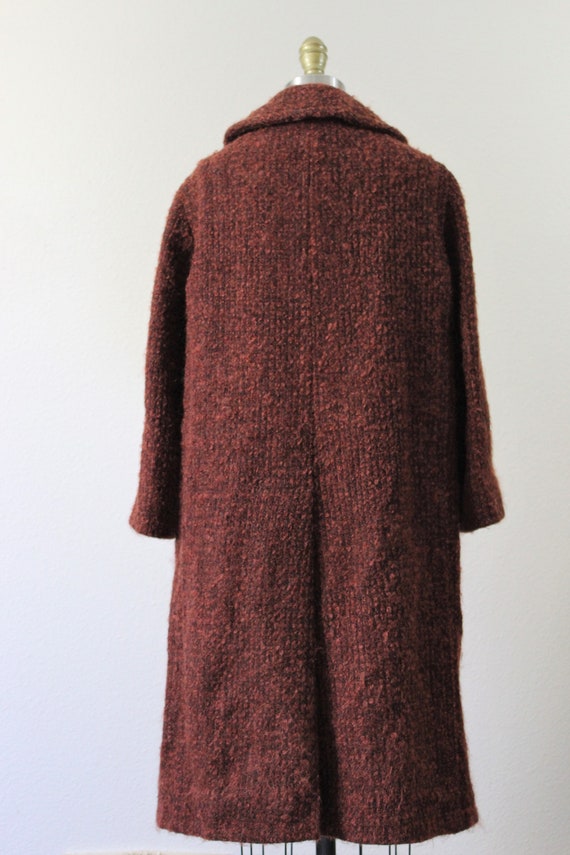 1960's I. MAGNIN Coat Copper MOHAIR Rust Wool Dou… - image 8