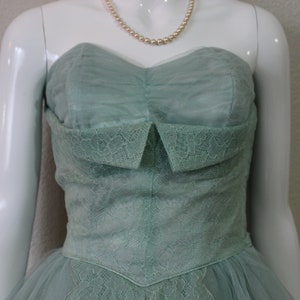 Vintage Green Strapless Homecoming Dress Chiffon Tea Length Party Dress Prom Dress cc1452
