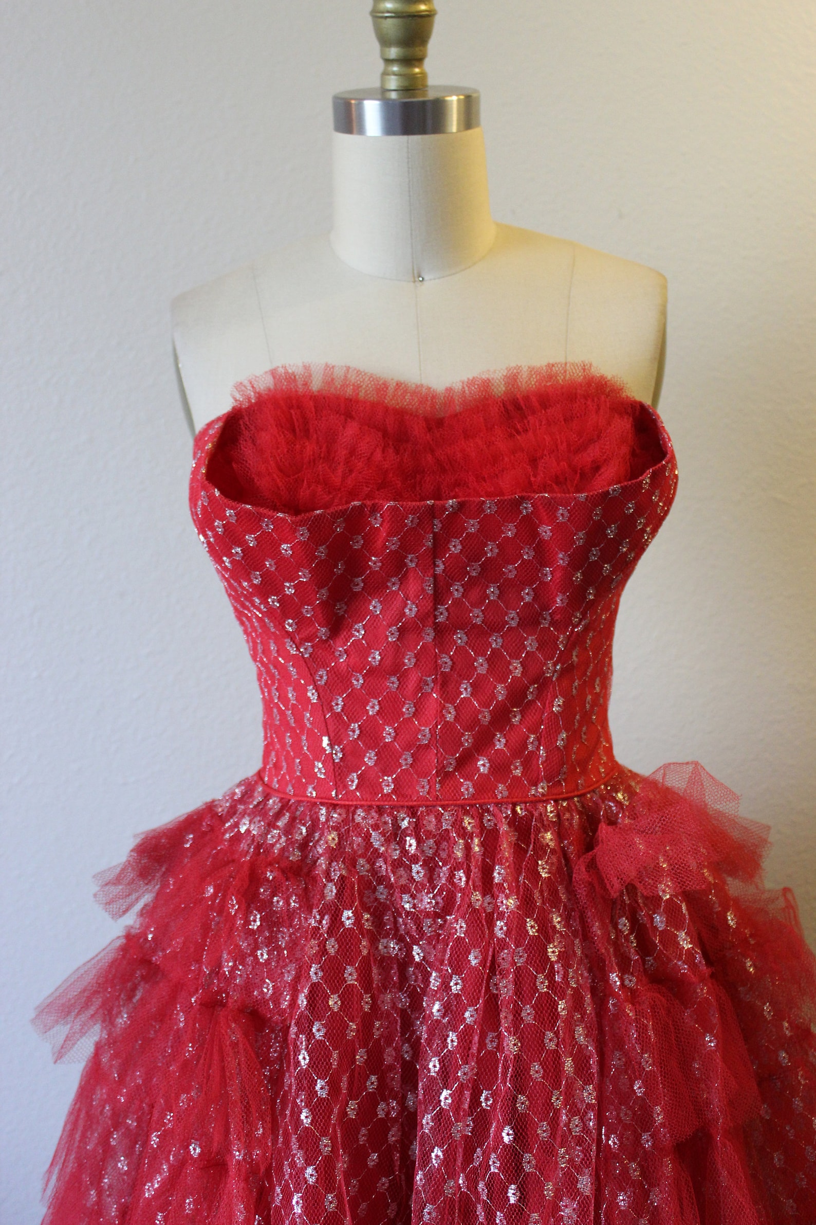 Vintage 50s Prom Dress / 1950s Strapless Tulle Cupcake Prom Etsy — free download