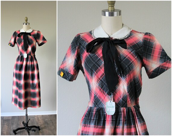Vintage 40's 50's NWT WINNIE MAE Coral Salmon Rose