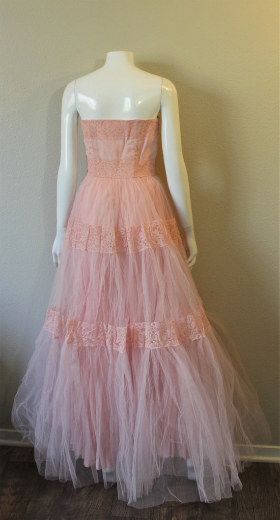 50s Prom Dress / Vintage 1950s Gorgeous Strapless… - image 8