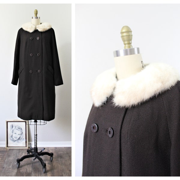 Vintage Wool Coat Fur Collar - Etsy