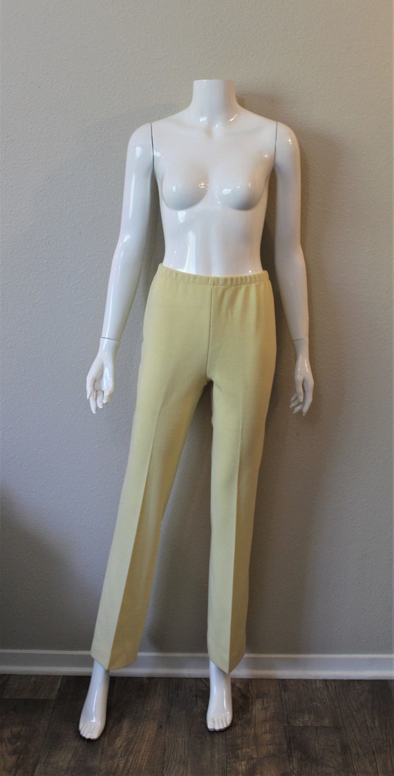 Vintage 1960s MCM 70s Mod Two Piece knit Pants be… - image 4