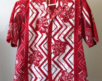 RARE Vintage 60s Duke Kahanamoku Kahala Hawaii VTG 1960s 50s Atomic Hawaiian Camp Shirt Men's Size M Unisex