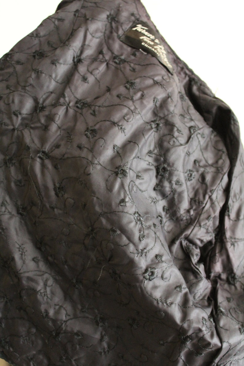 Vintage 40/'s 50/'s Black curly RIBBON Soutache Crop bolero shrug Jacket coat cardigan gorgeous!