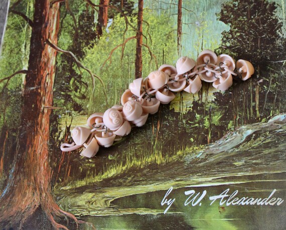 1940s Celluloid Bracelet Vintage 30s One of a Kin… - image 4