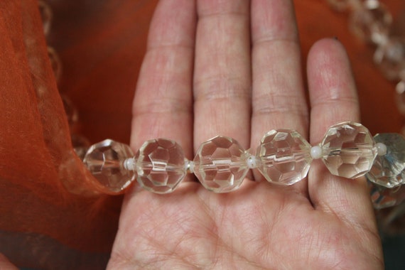 Vintage 50's 1960's CHUNKY ICE Large Bead Lucite … - image 3