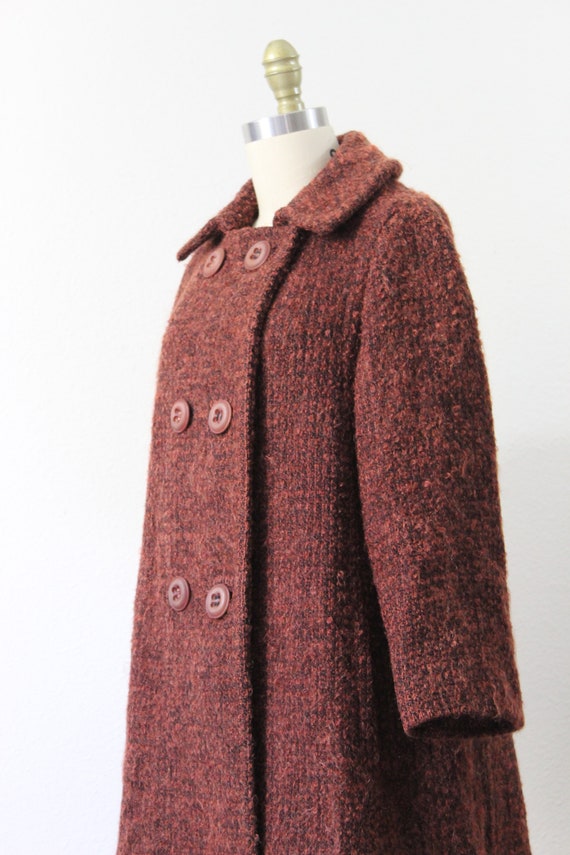 1960's I. MAGNIN Coat Copper MOHAIR Rust Wool Dou… - image 6