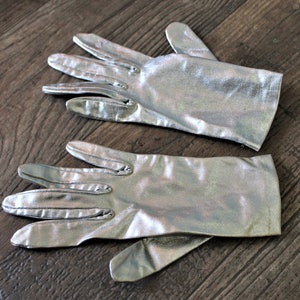 小物 mame Lame Jersey Evening Gloves Silver Lame Evening Gloves - Etsy