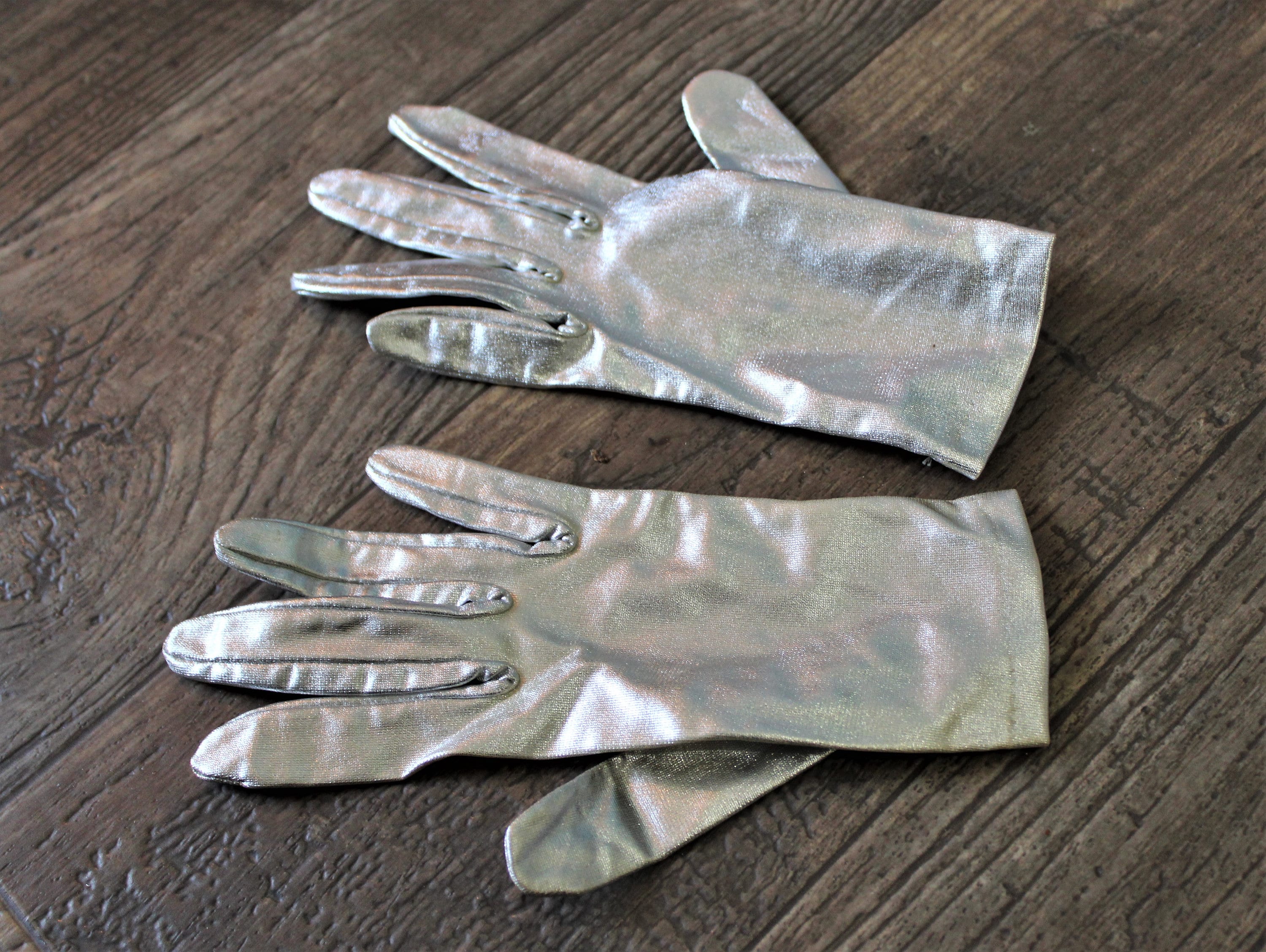 小物 mame Lame Jersey Evening Gloves Silver Lame Evening Gloves - Etsy