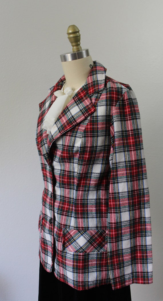 Vintage 1960s 70s SEARS Jr Bazaar Red White Plaid… - image 9