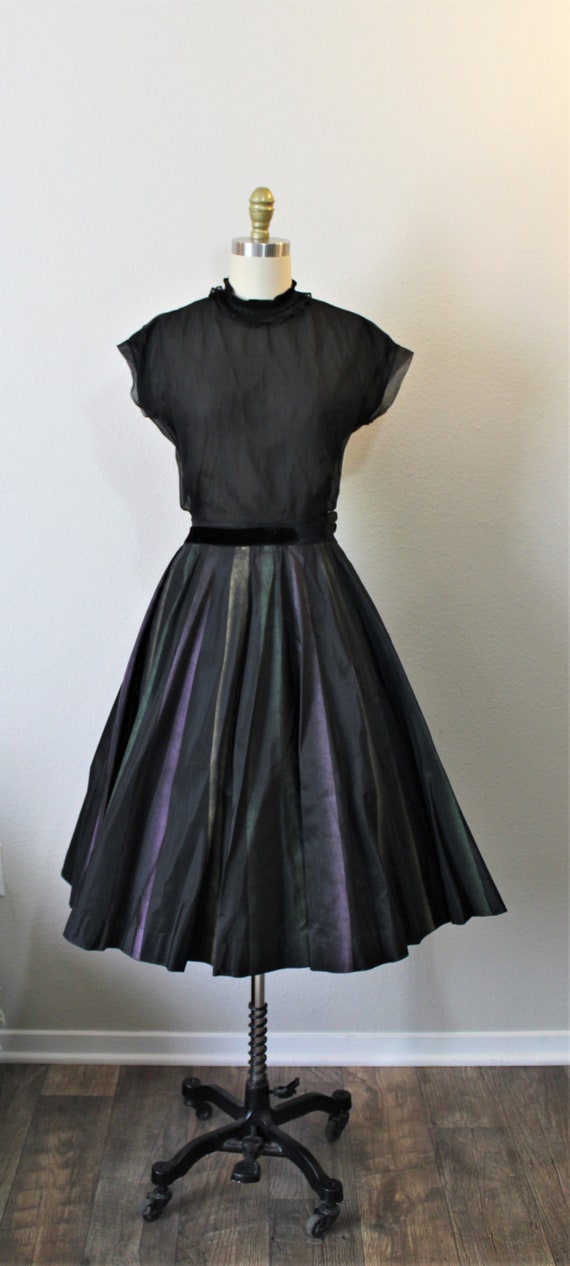 50s Circle Skirt / Vintage 1950s atomic Joe David… - image 3