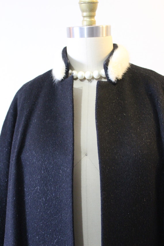 Vintage 40s 1950s Ranone Fancy Black Wool Coat Wo… - image 4