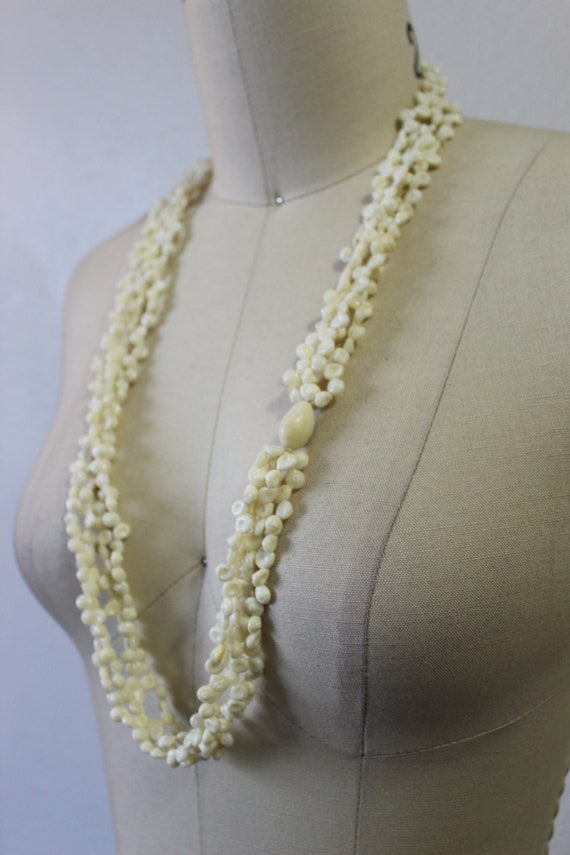 Vintage 40s 1950s Unusual Tiki cream celluloid TE… - image 5