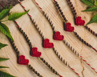 MACRAME HEART BRACELETS | ethnic design spring style