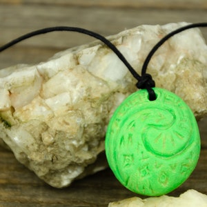 HEART of TE FITI Luminescent glow in the dark Necklace heart of te fiti Moana Te Fiti Stone image 6