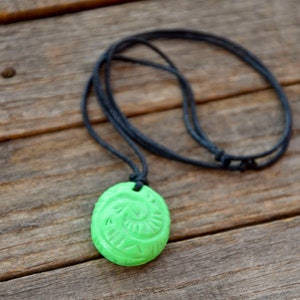 HEART of TE FITI Luminescent glow in the dark Necklace heart of te fiti Moana Te Fiti Stone image 4