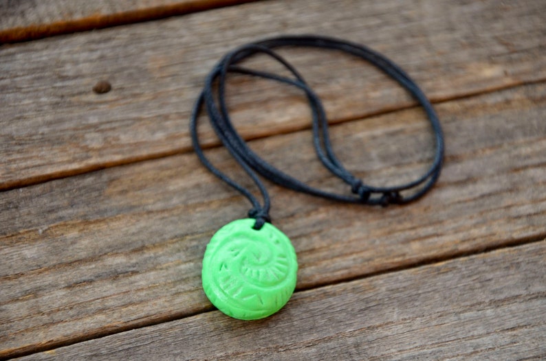 HEART of TE FITI Luminescent glow in the dark Necklace heart of te fiti Moana Te Fiti Stone image 4