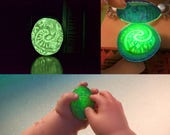 HEART of TE FITI Luminescent glow in the dark Necklace heart of te fiti Moana Te Fiti Stone