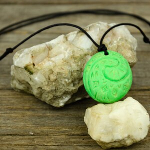 HEART of TE FITI Luminescent glow in the dark Necklace heart of te fiti Moana Te Fiti Stone image 9