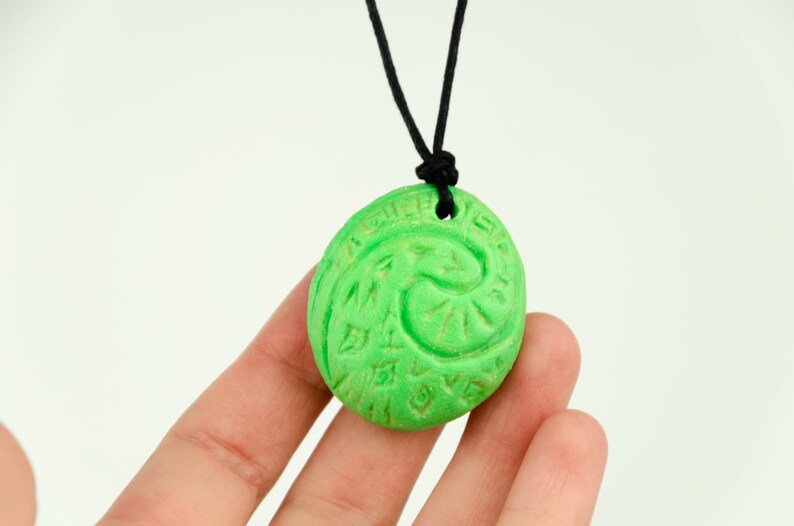 HEART of TE FITI Luminescent glow in the dark Necklace heart of te fiti Moana Te Fiti Stone image 8