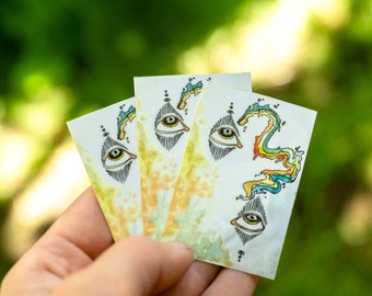 RAINBOW EYES STICKER, decorative sticker, happiness peace love