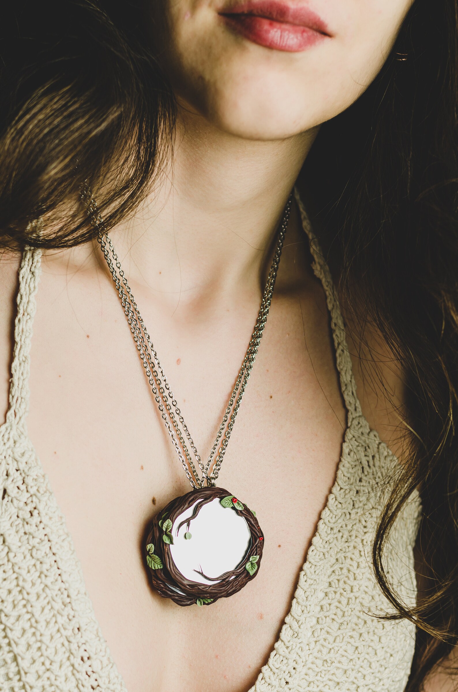 AMULET MIRROR NECKLACE protection necklace Witch Etsy