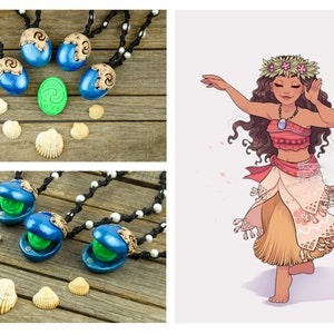 MOANA NECKLACE heart of the fiti Moana necklace heart of Te Fiti reproduction Oceania fan art cosplay disney collection image 1