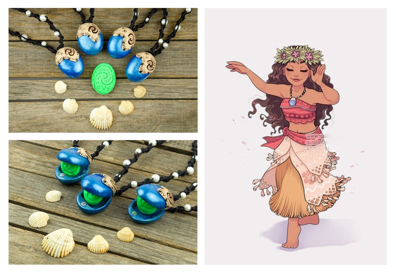 MOANA NECKLACE heart of the fiti Moana necklace heart of Te Fiti reproduction Oceania fan art cosplay disney collection image 1