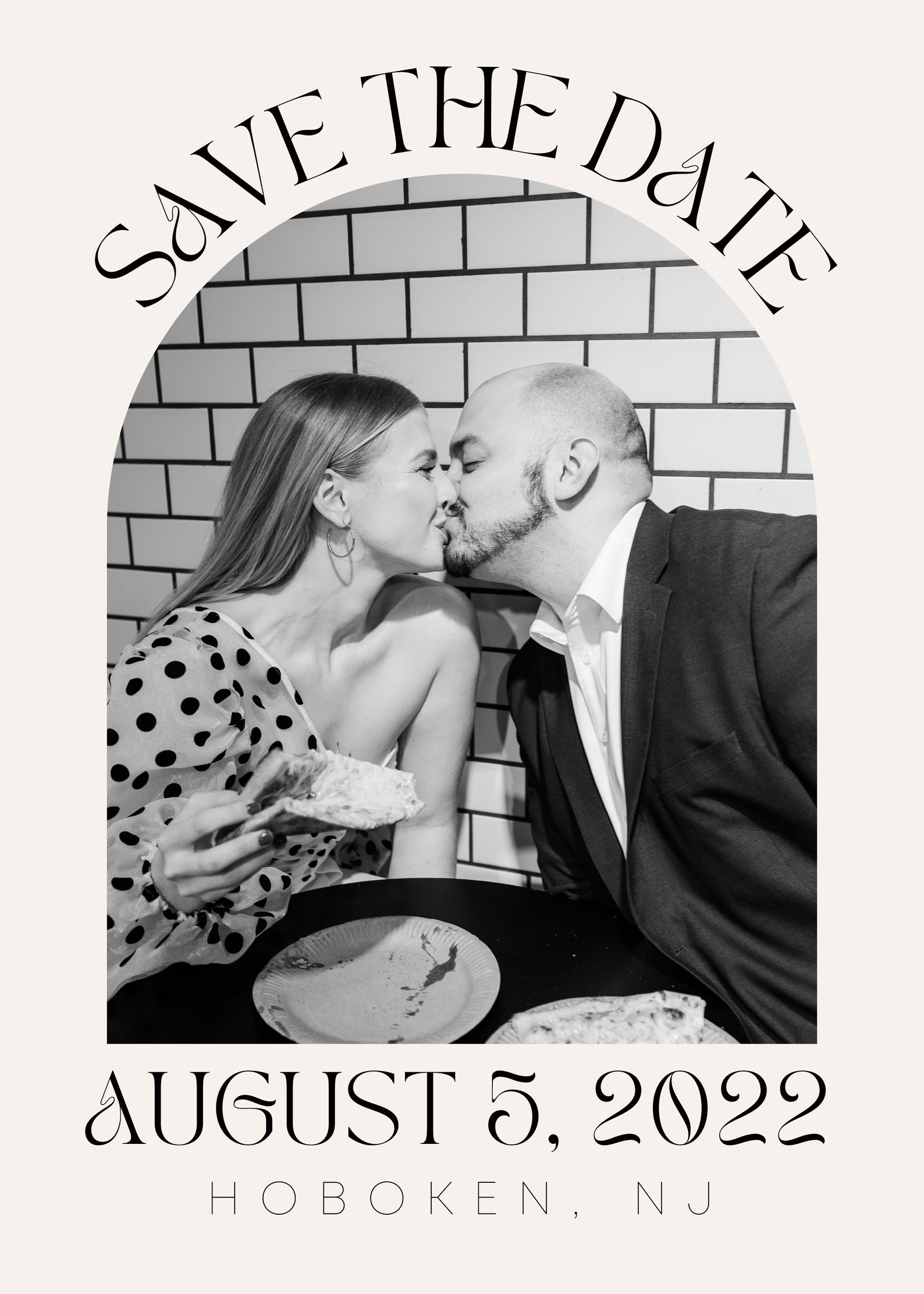 Chic Modern Save the Date Template, Boho Glam Wedding Invitation