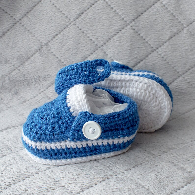 Boy Shoes Baby Boy Shoes Blue Boy Shoes Crochet Boy Shoes Etsy