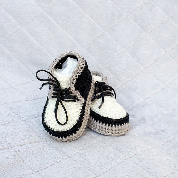 Crochet Baby Sneakers Crochet Newborn Booties Soft Sole Baby Etsy