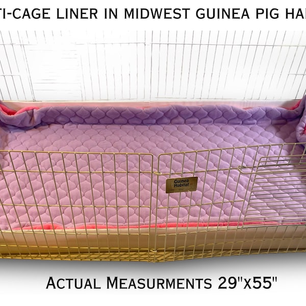 Reversible Multi-Cage Fleece Liner In Lavender and Rose-Fits Midwest, 2x3 C&C and More