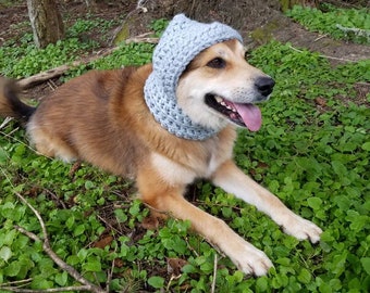 Crochet PDF Pattern - Make your own Hound Hoodie - Dog Ear warmer - Dog Hoodie - Dog Scarf- Dog Bandanna - Pet Bandanna - Pet Accessories