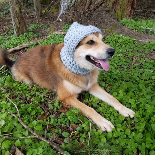 Crochet PDF Pattern - Make your own Hound Hoodie - Dog Ear warmer - Dog Hoodie - Dog Scarf- Dog Bandanna - Pet Bandanna - Pet Accessories