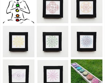 Chakra Wall Art - Downloadable JPEG File - Crochet Chart Chakra Art - Rainbow