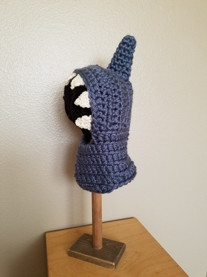 Crochet PDF Pattern, Make your own Dog Costume Dinosaur, Shark, and Frog to add onto Hound Hoodie, Dog Scarf, Pet Accessories, Dog Snood image 6