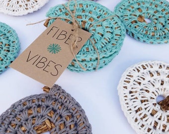 Crochet Coaster Pattern: Cotton & Sisal Rope (PDF)